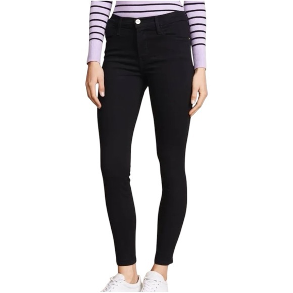 NWT Frame Denim Le Skinny De Jeanne Crop Jean size 26 in Black - Picture 1 of 8